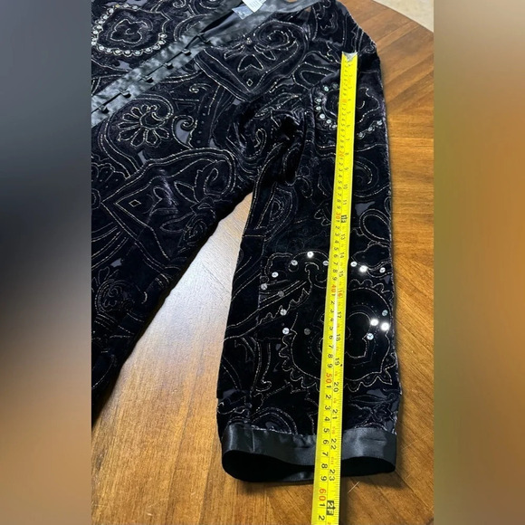 Chicos Sparkling Night Delaney Tunic Silk Blend Long Sleeve Button Up Sz 2 Large - Picture 6 of 8